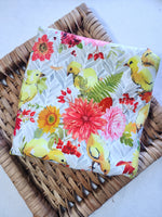 Tuque à pompom - Poussins fleuris