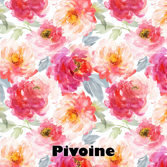 Masques - 100% Coton - Pivoine