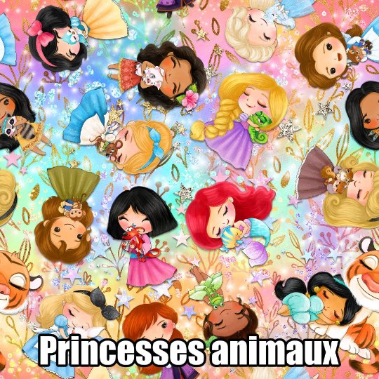 Masques - 100% Coton - Princesses animaux